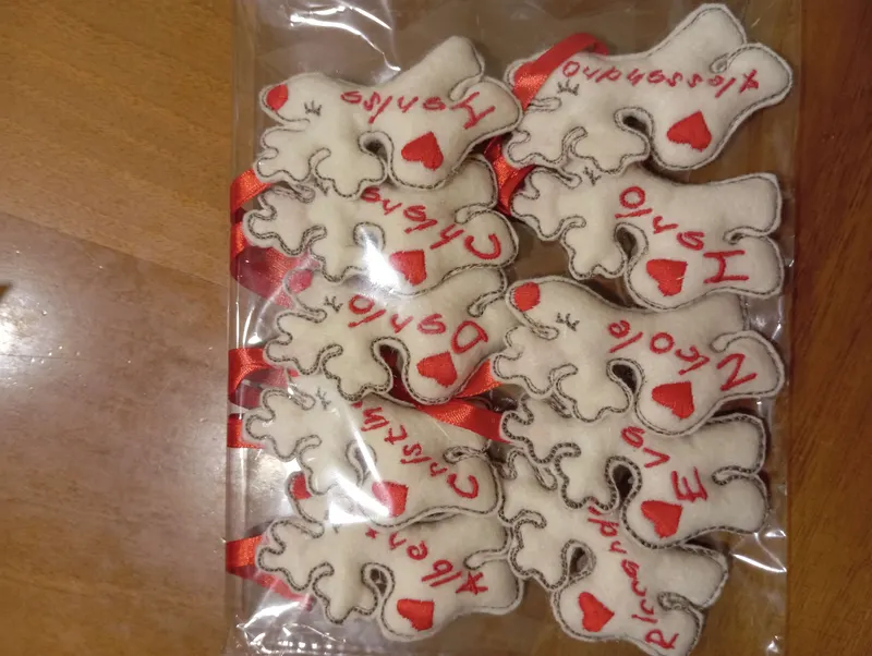 Segnaposto in feltro personalizzati con nomi
